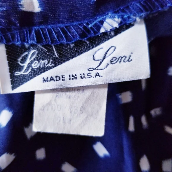 Women's Polka Dot Skirt Set Blue & White  Size 24W - Picture 4 of 8